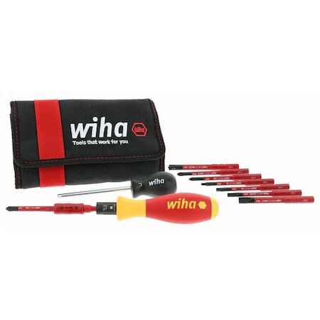 Wiha 11 PIECE INSULATED TORQUEVARIO-S 10-50 IN/LBS AND SLIMLINE BLADE SET 28789